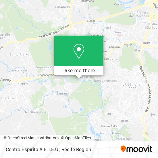 Centro Espírita A.E.T.E.U. map