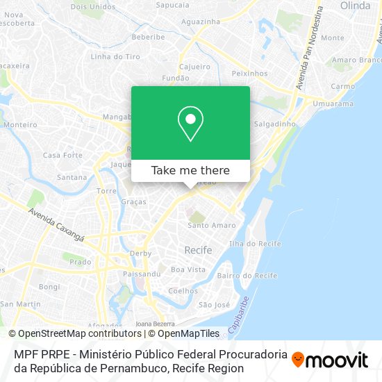 MPF PRPE - Ministério Público Federal Procuradoria da República de Pernambuco map