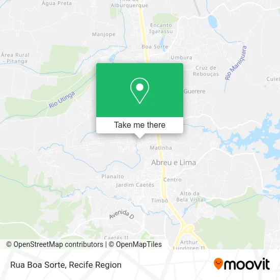 Rua Boa Sorte map