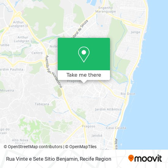 Rua Vinte e Sete Sítio Benjamin map