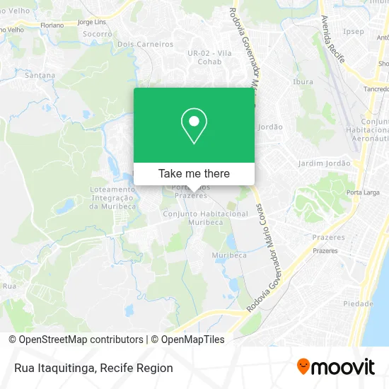 Rua Itaquitinga map