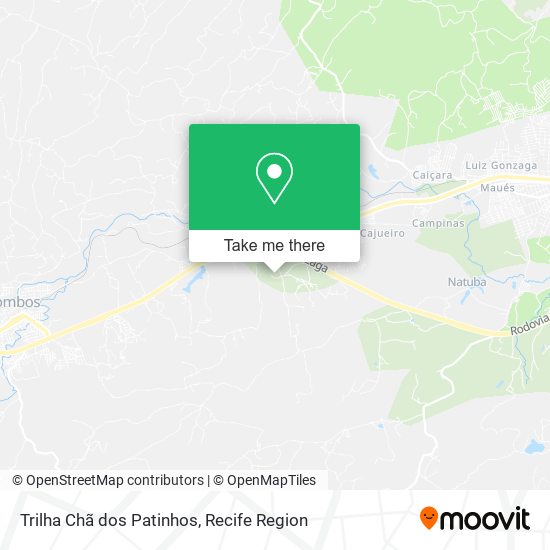 Trilha Chã dos Patinhos map