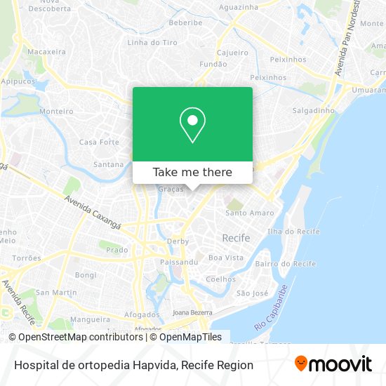 Hospital de ortopedia Hapvida map