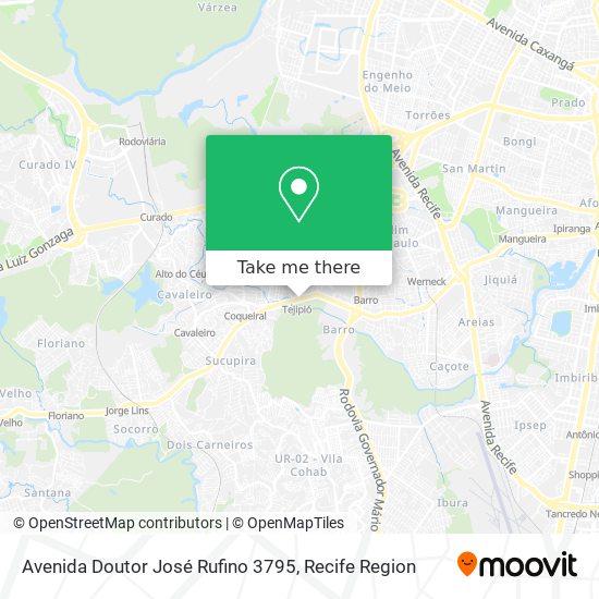 Mapa Avenida Doutor José Rufino 3795