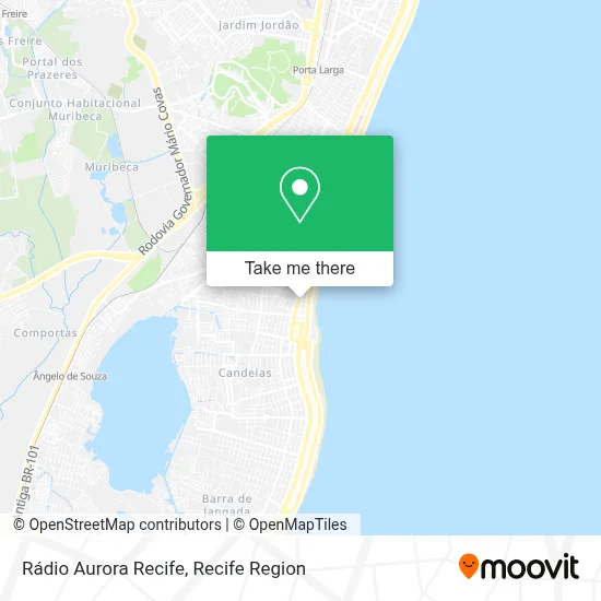 Rádio Aurora Recife map
