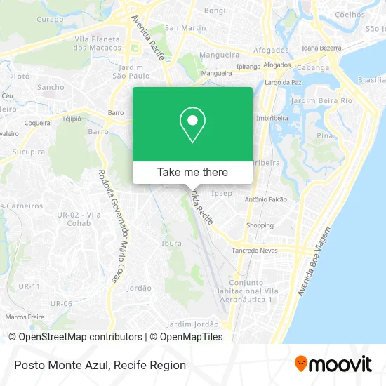 Posto Monte Azul map