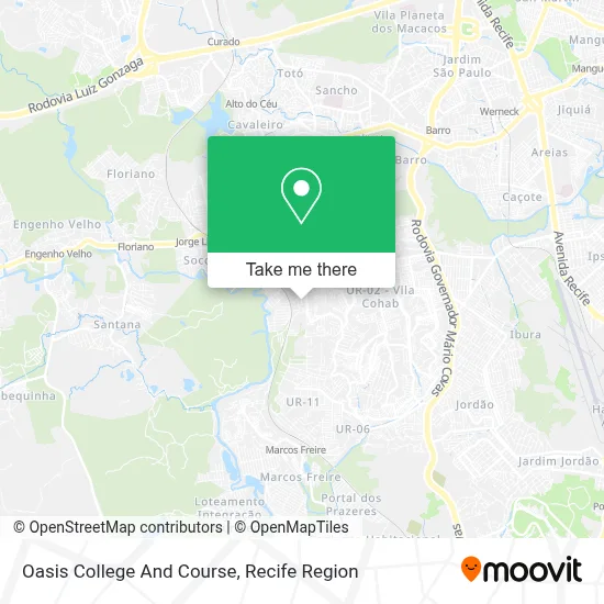 Oasis College And Course map