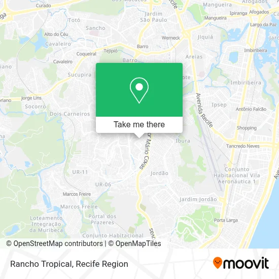 Rancho Tropical map