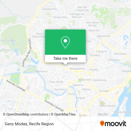 Geny Modas map
