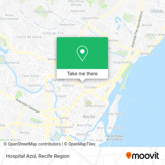 Hospital Azul map