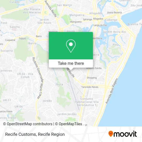 Recife Customs map