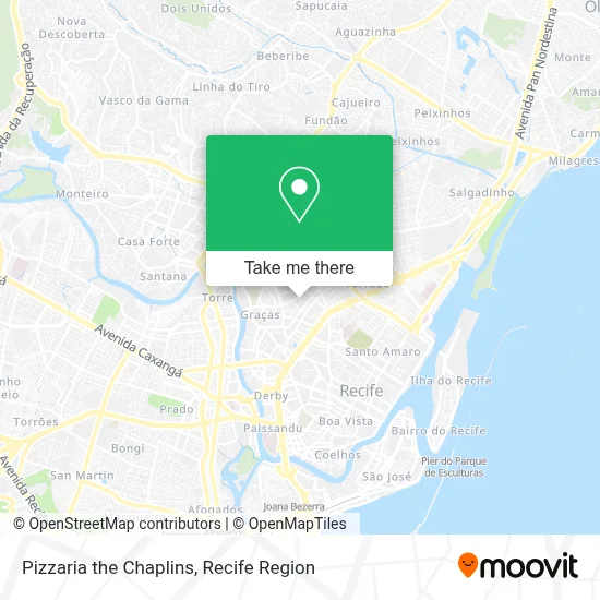 Pizzaria the Chaplins map