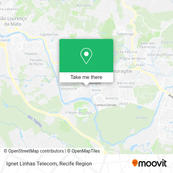 Ignet Linhas Telecom map