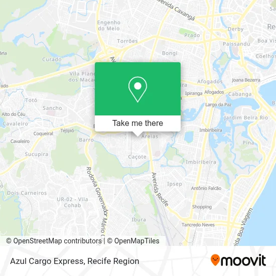 Azul Cargo Express map
