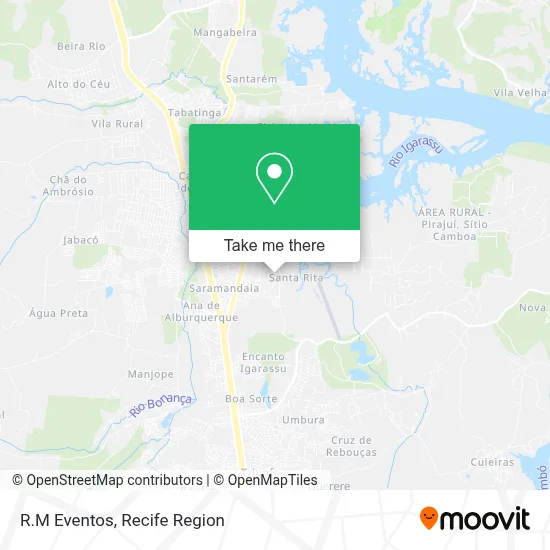 R.M Eventos map