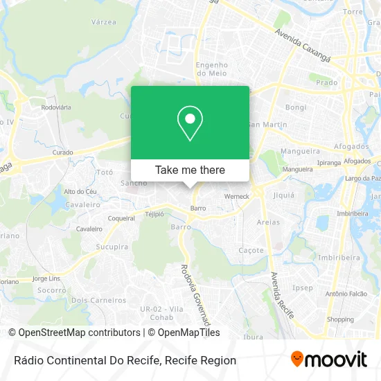 Rádio Continental Do Recife map