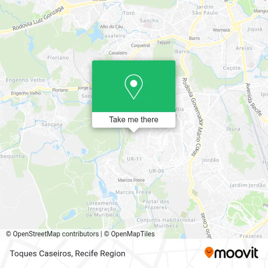 Toques Caseiros map