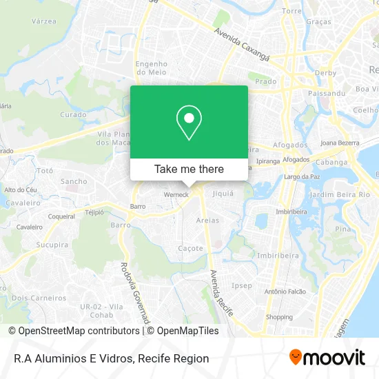 R.A Aluminios E Vidros map