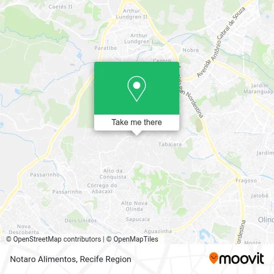 Notaro Alimentos map