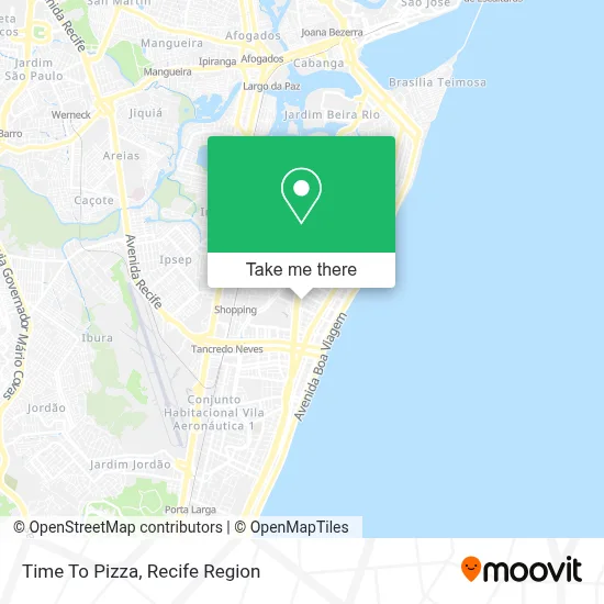 Time To Pizza map