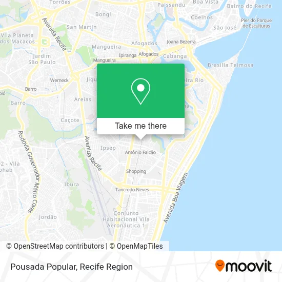Pousada Popular map