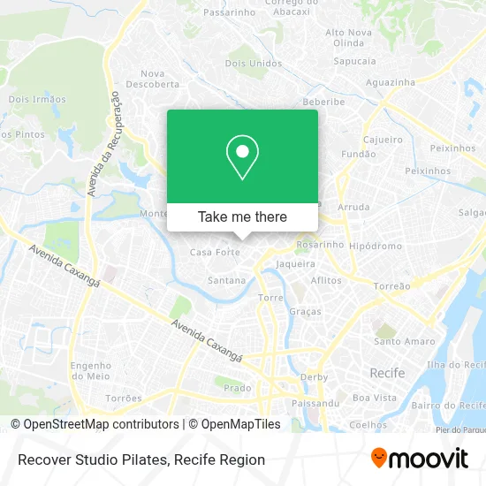 Recover Studio Pilates map