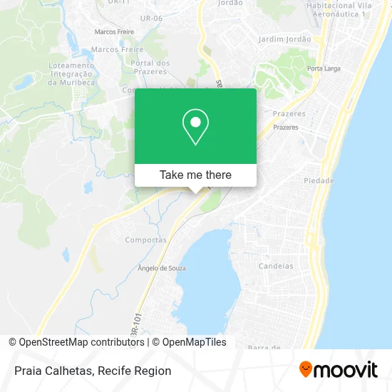 Praia Calhetas map