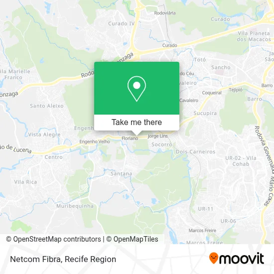 Netcom Fibra map