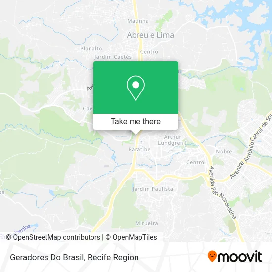 Geradores Do Brasil map