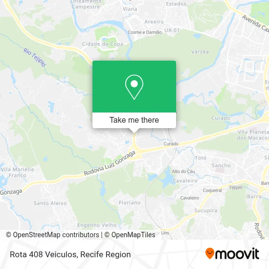 Rota 408 Veiculos map
