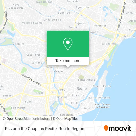 Pizzaria the Chaplins Recife map