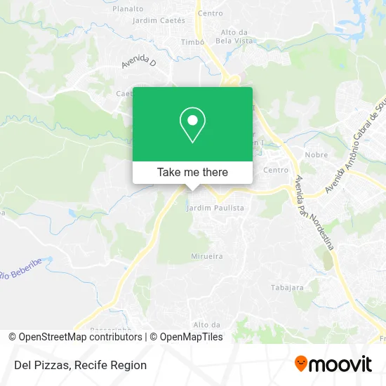 Del Pizzas map
