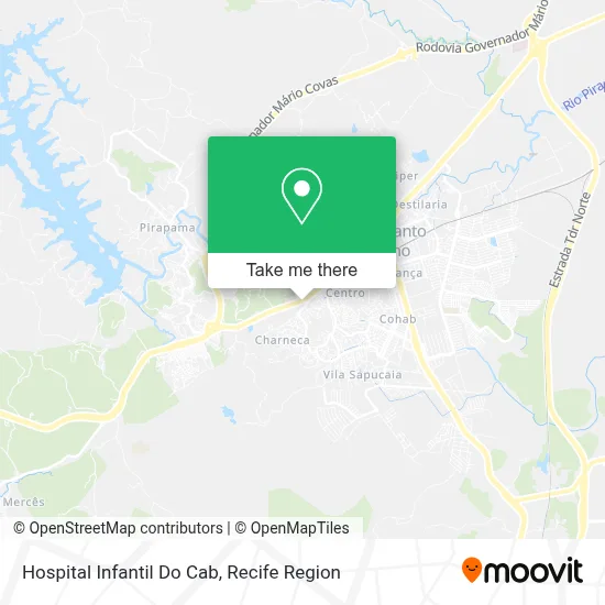 Hospital Infantil Do Cab map