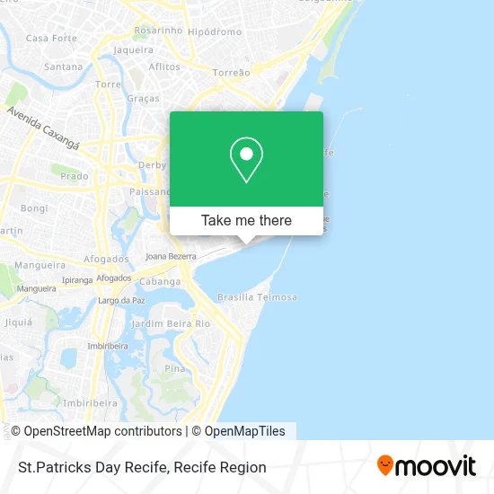 St.Patricks Day Recife map