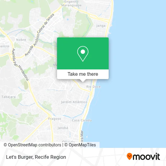 Let's Burger map