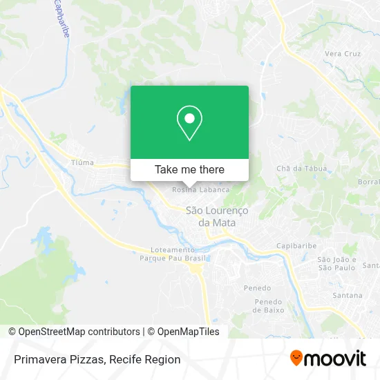 Primavera Pizzas map