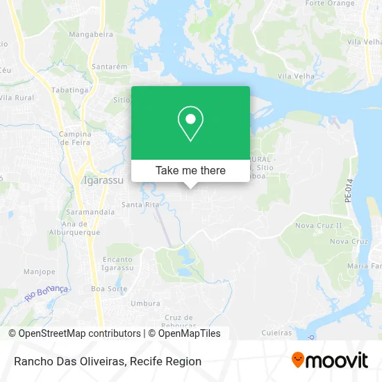 Rancho Das Oliveiras map