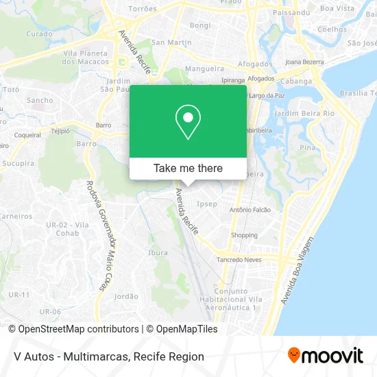 V Autos - Multimarcas map