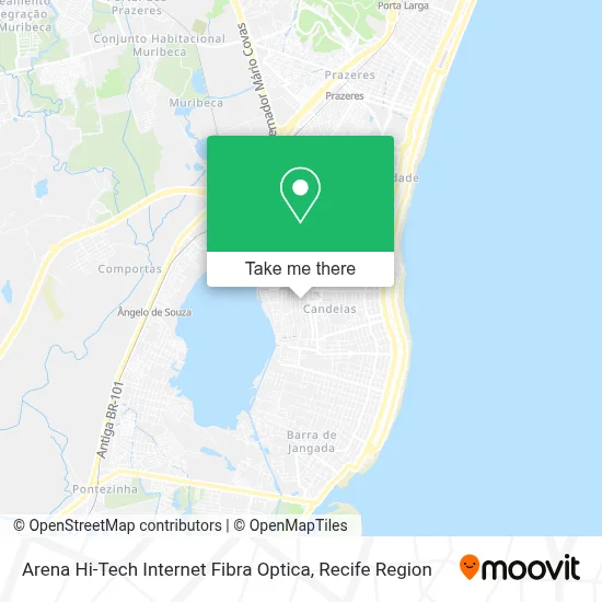 Arena Hi-Tech Internet Fibra Optica map