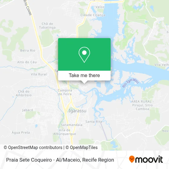 Praia Sete Coqueiro - Al / Maceio map