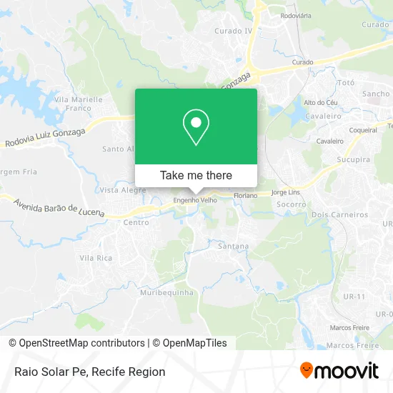 Raio Solar Pe map