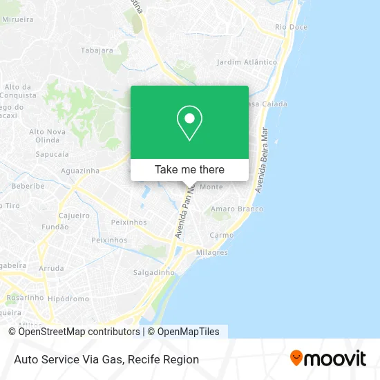 Auto Service Via Gas map