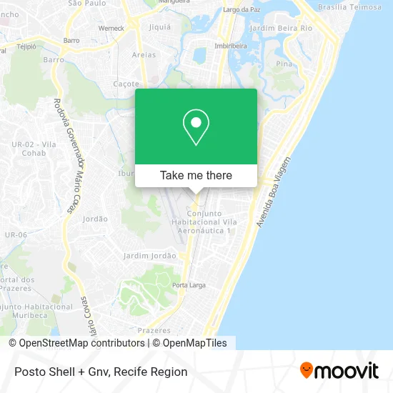 Posto Shell + Gnv map