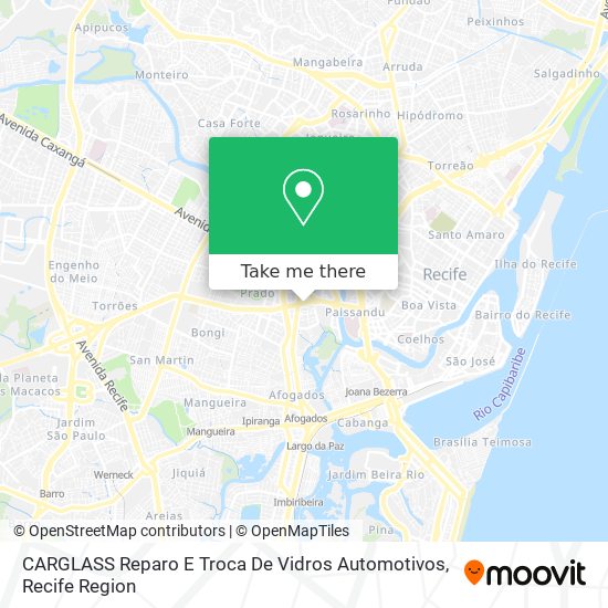 Mapa CARGLASS Reparo E Troca De Vidros Automotivos