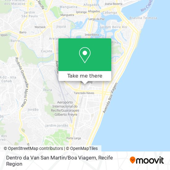 Dentro da Van San Martin / Boa Viagem map