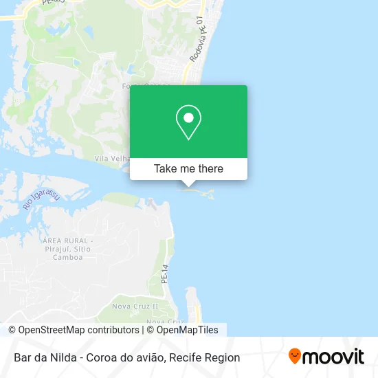 Bar da Nilda - Coroa do avião map