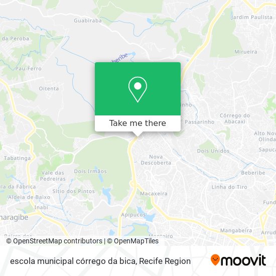 escola municipal córrego da bica map