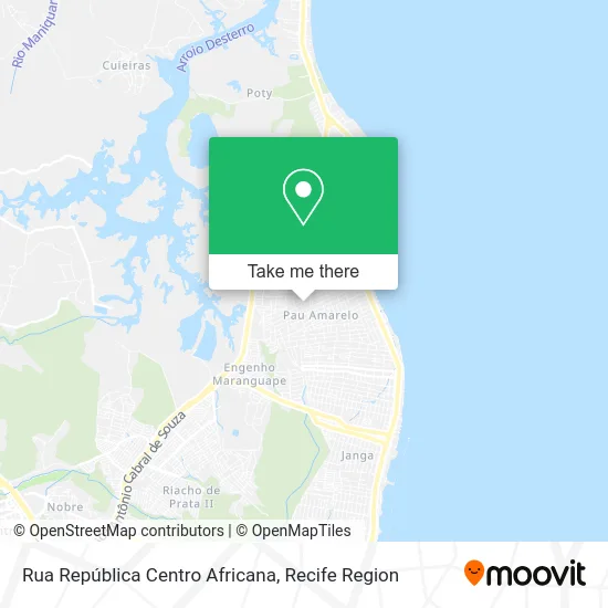 Rua República Centro Africana map