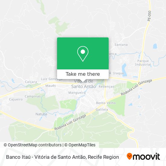 Banco Itaú - Vitória de Santo Antão map