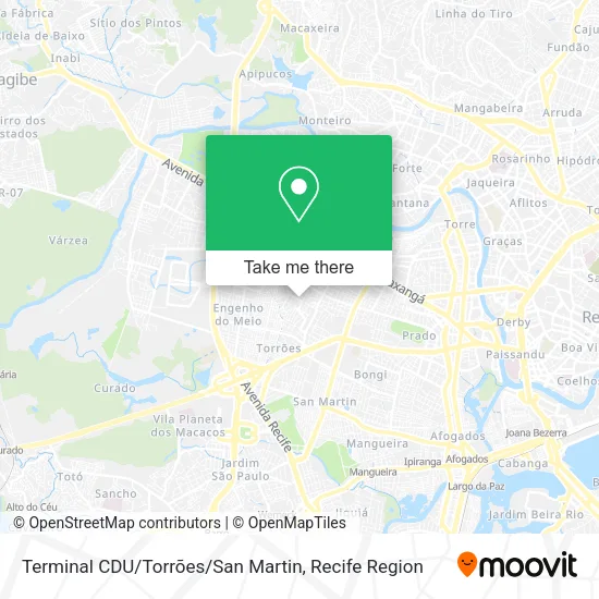 Terminal CDU / Torrões / San Martin map